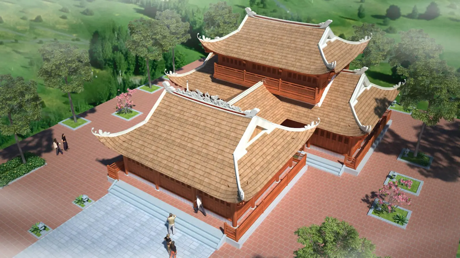 So soll der Tempel aussehen. (Grafik: Deutsch-Vietnamesischer Kulturverein)