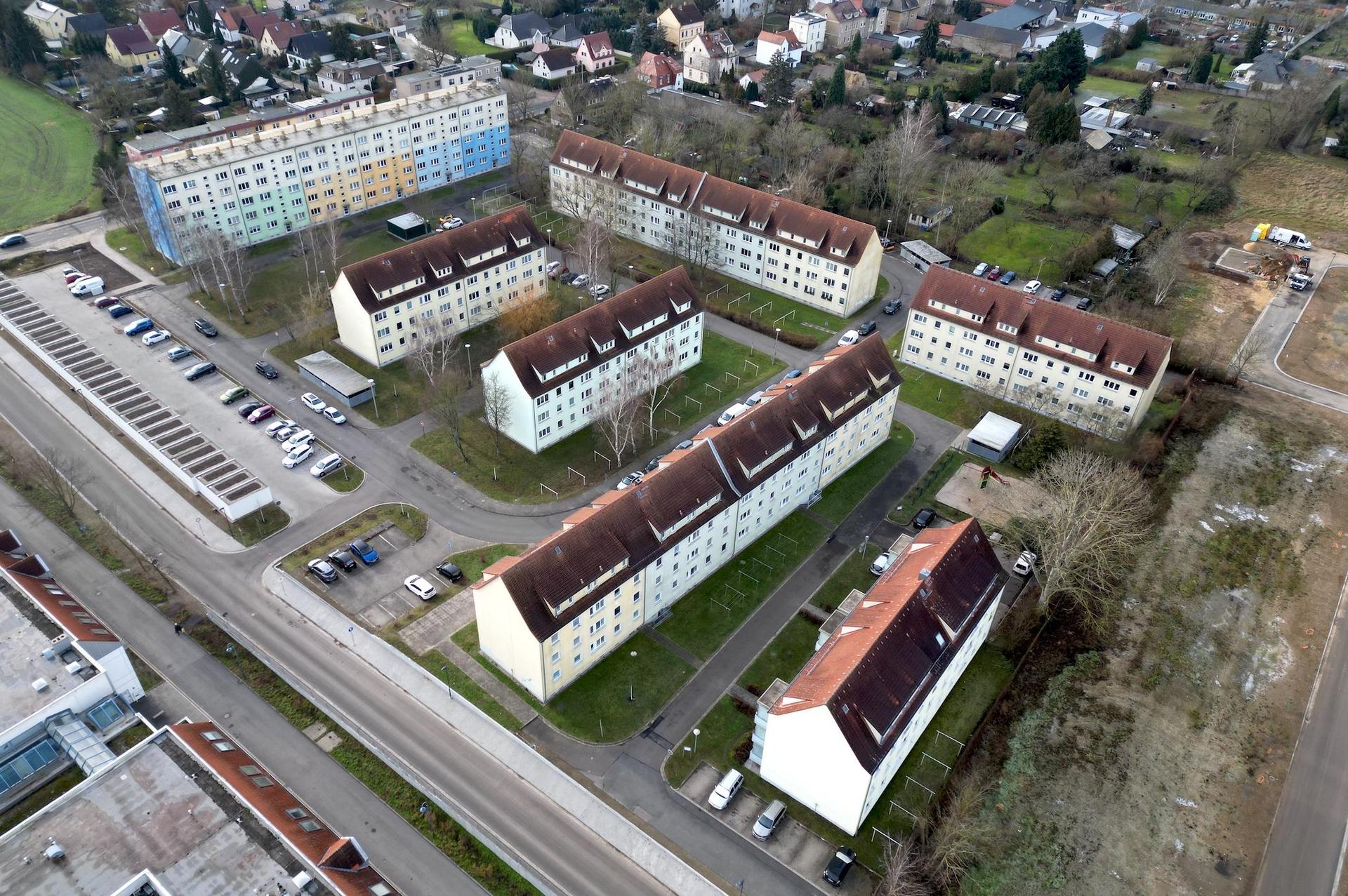 Im Wohngebiet Taucha-Ost will die WOTa in diesem Jahr diverse Wohnungen sanieren. Zudem wird eine zentrale Wärmeversorgung geplant. (Foto: Daniel Große)