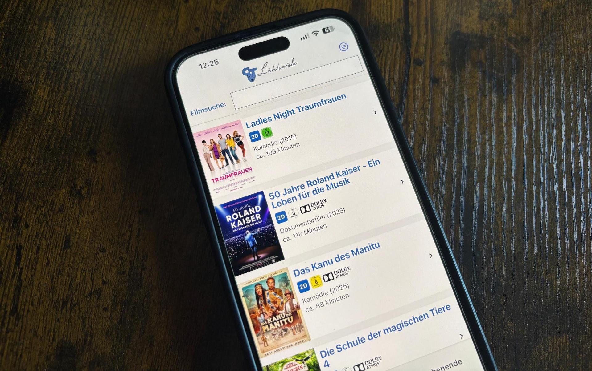 Die App bietet das aktuelle Kinoprogramm und die Möglichkeit, Tickets sowie Gutscheine zu kaufen. (Foto: Kino Taucha)
