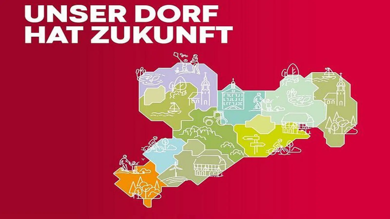 Unser Dorf hat Zukunft (Grafik: Sächs.Staatsministerium )