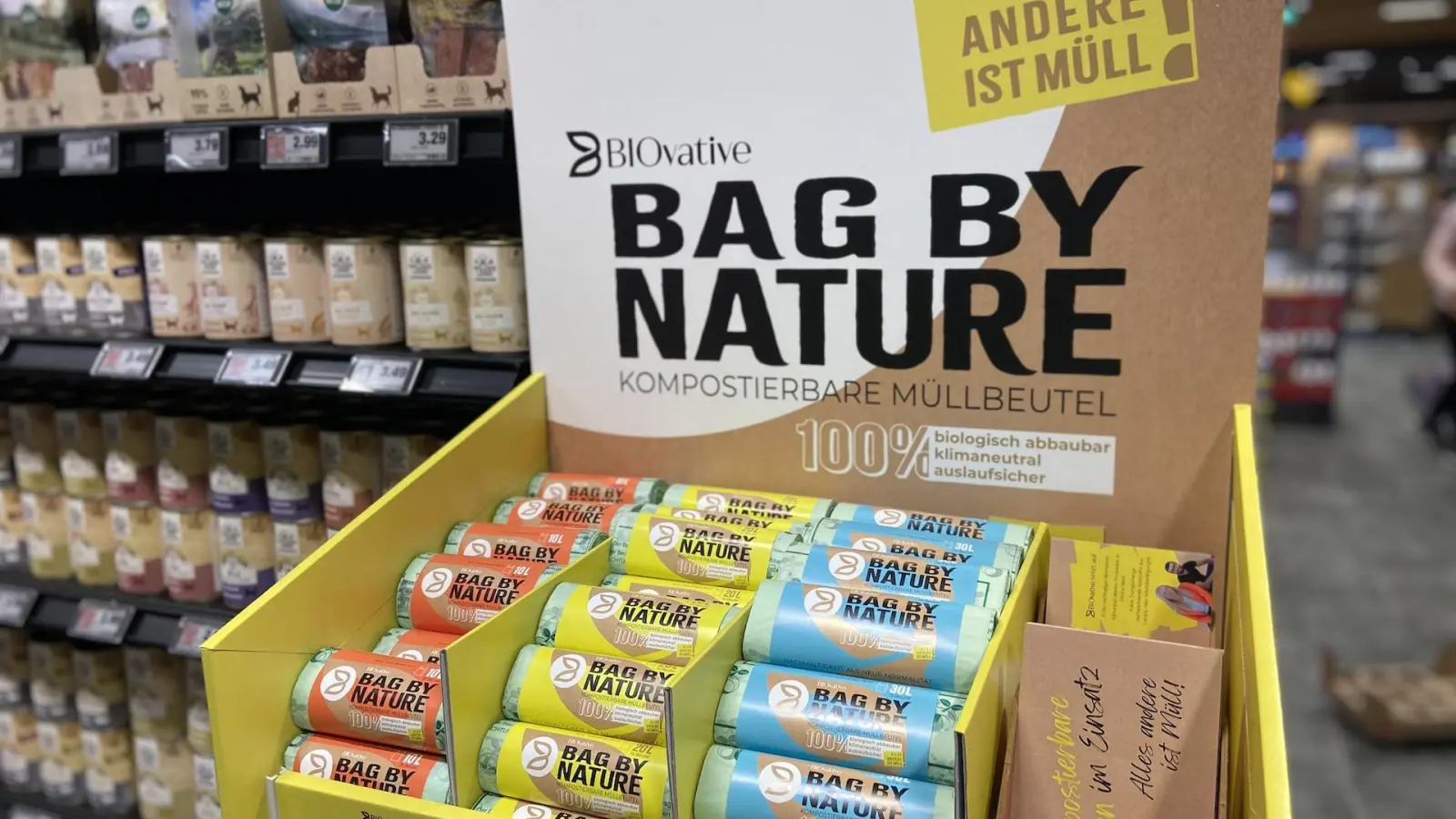 Auch nachhaltige Müllbeutel aus Taucha gibt es im neuen Markt (Foto: taucha-kompakt.de)