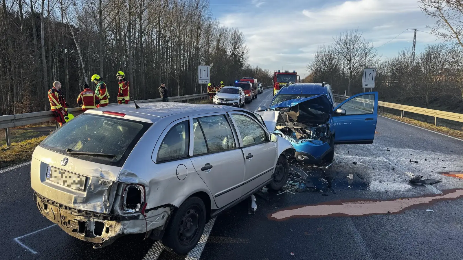 Schwerer Unfall bei Eilenburg. (Foto: Daniel Große)