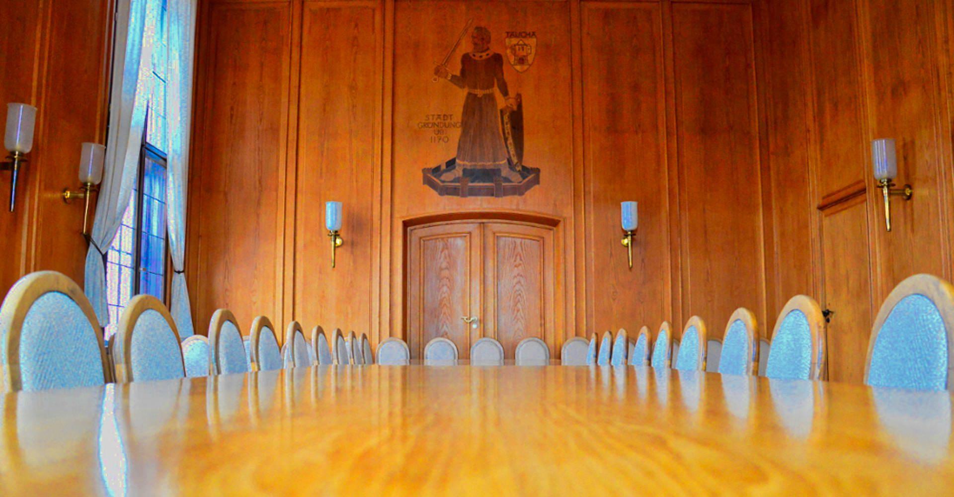 Der Ratssaal im Tauchaer Rathaus. (Foto: Daniel Große)