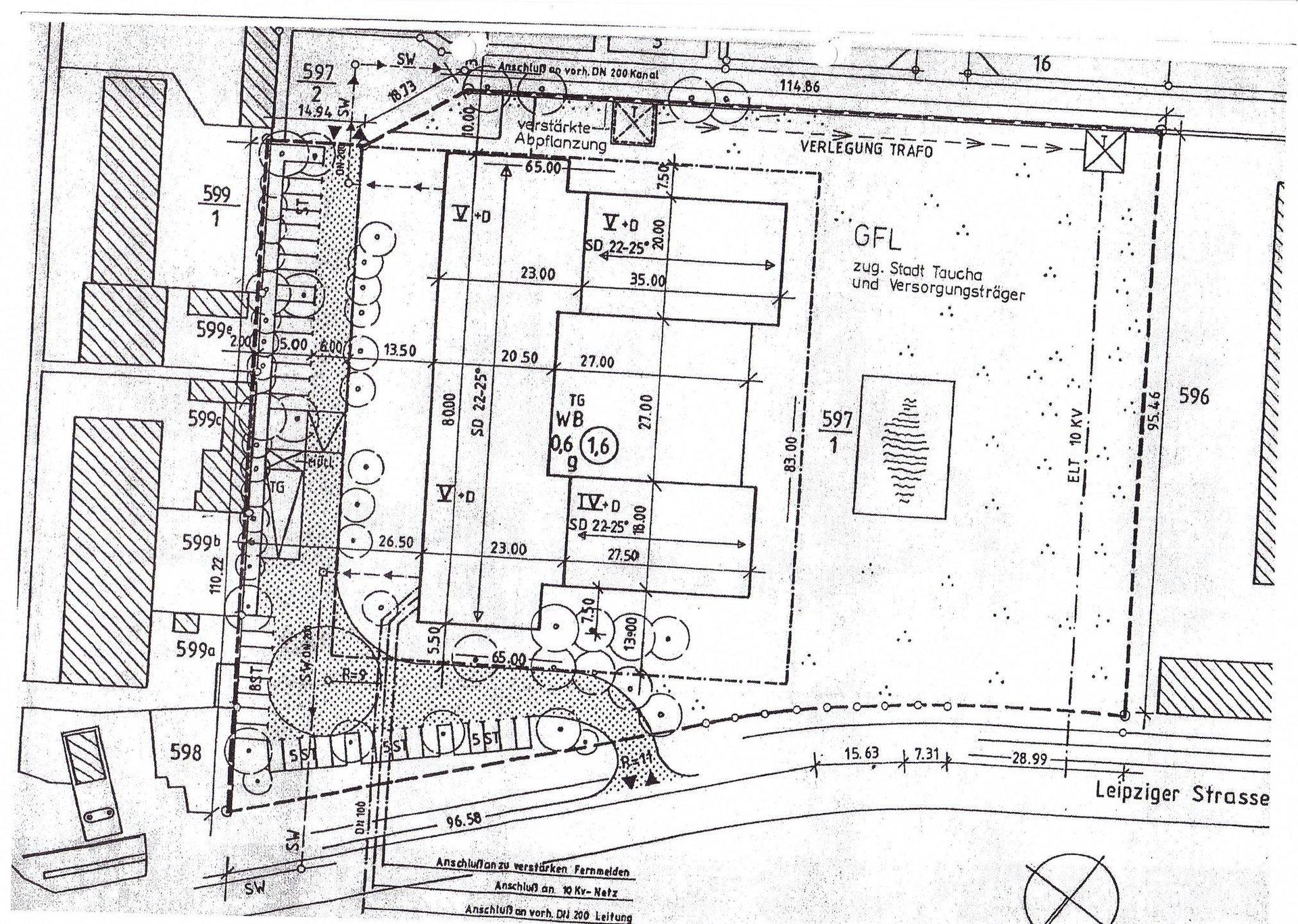 Skizze des Standortes des Apartmenthotels (Foto: taucha-kompakt.de)