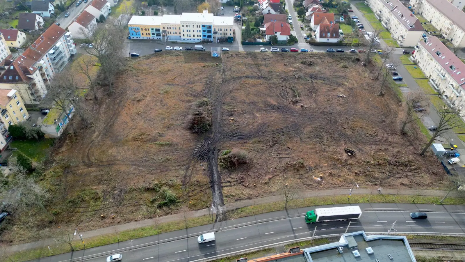 Für das künftige Wohngebiet Bogumilspark wurden nun Rodungen vorgenommen. (Foto: Daniel Große)