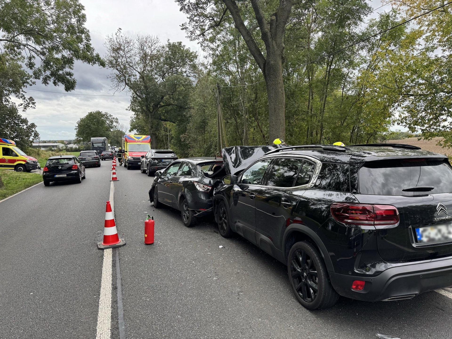 Ein Unfall sorgte am Donnerstag auf der B87 für Staus. (Foto: Daniel Große)