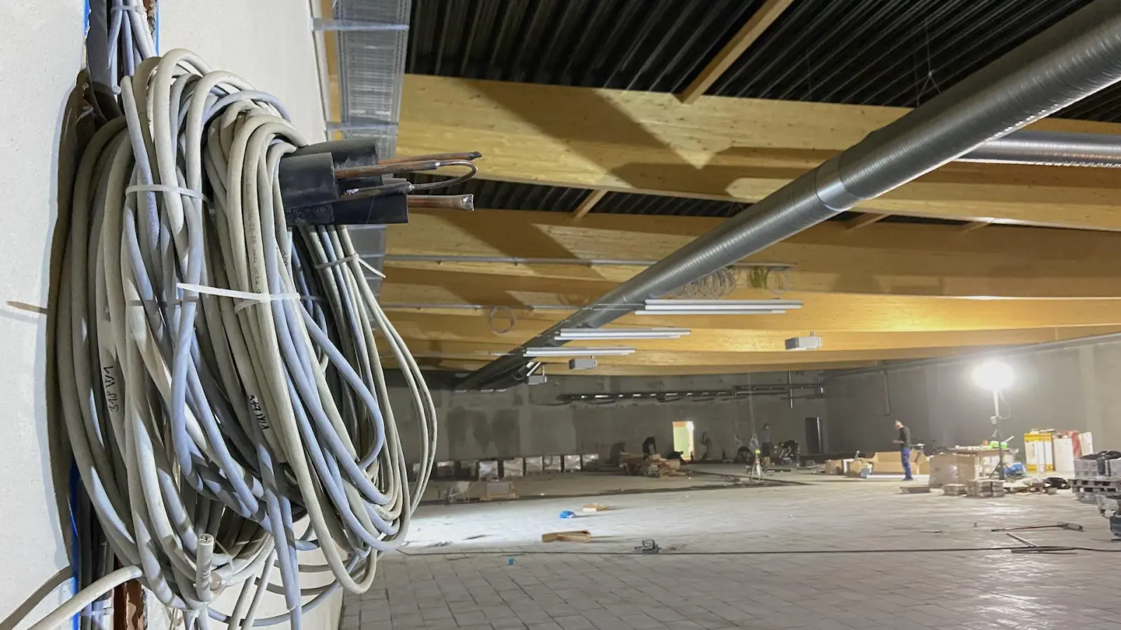 EDEKA-Neubau: Der Innenausbau läuft (Foto: taucha-kompakt.de)