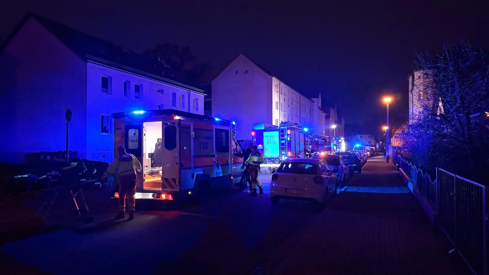 Rettungseinsatz in der Windmühlenstraße. (Foto: Daniel Große)
