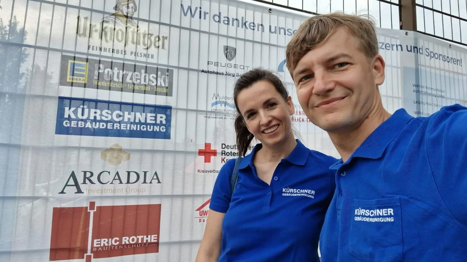 Sebastian und Claudia Kürschner auf dem Tauchscher 2023. (Foto: Kürschner Gebäudereinigung)