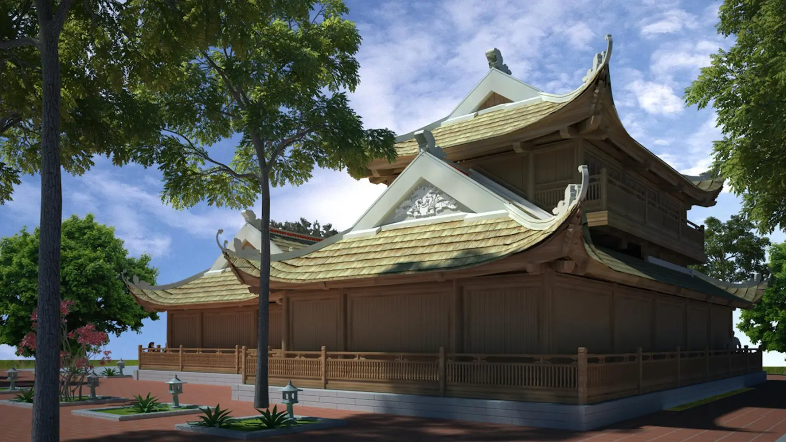 So soll der Tempel aussehen. (Grafik: Deutsch-Vietnamesischer Kulturverein)