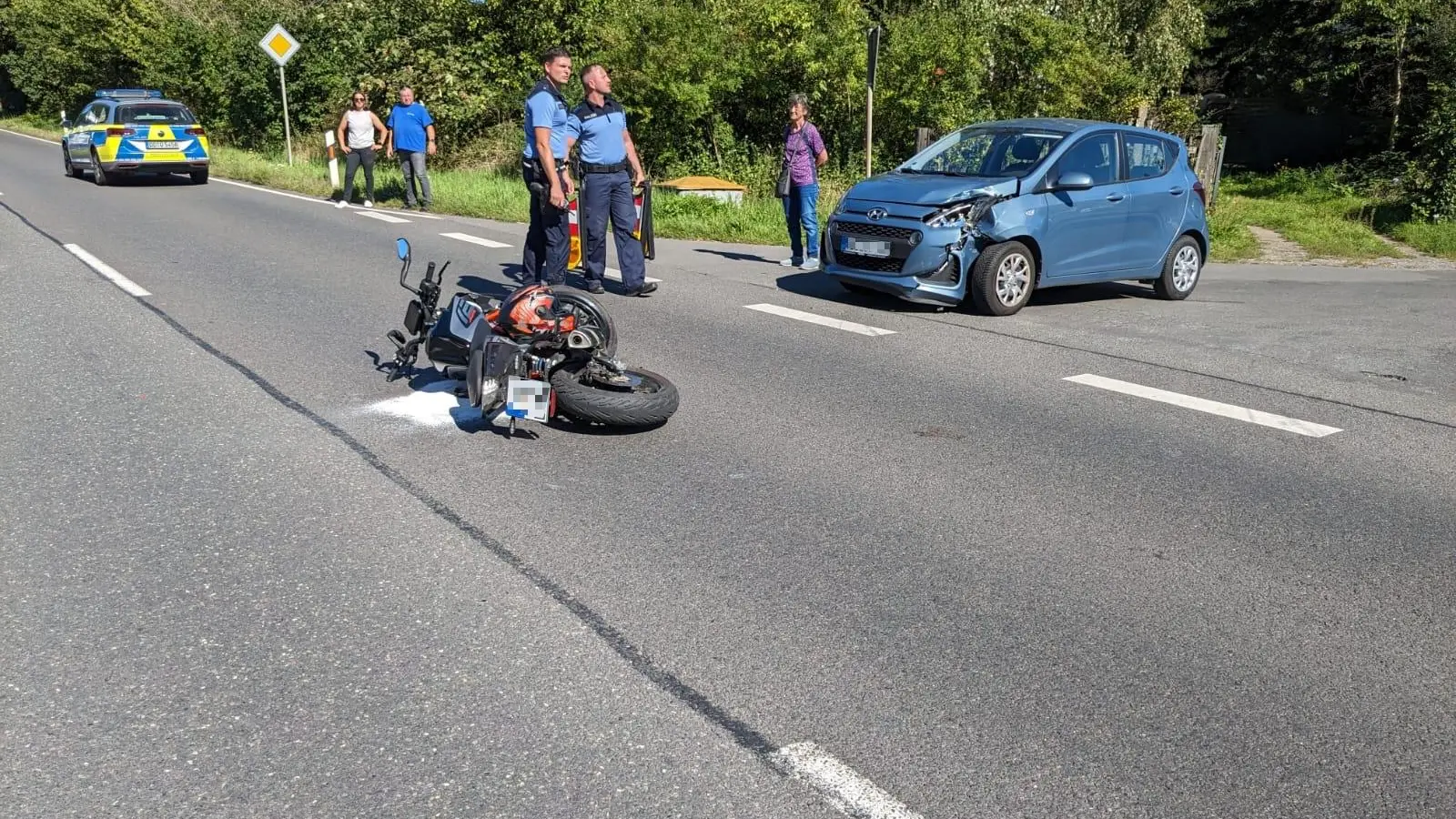 Motorradfahrer bei Unfall verletzt (Update) (Foto: taucha-kompakt.de)